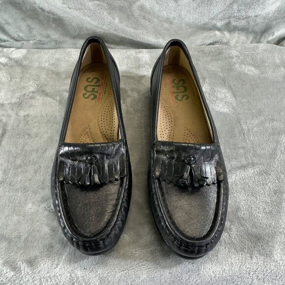 SAS Womens shoes size 7.5N Grey all day comfort loafers slip on - Picture 1 of 16